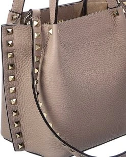 Valentino Rockstud Grainy Leather Tote Women -Fashionable Womens Clothing Store 1111155710 RLLD 3