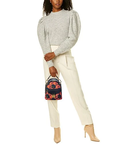 MCM Patricia Monogram Jacquard & Leather Backpack Women 6 MCM Patricia Monogram Jacquard & Leather Backpack Women - Image 4