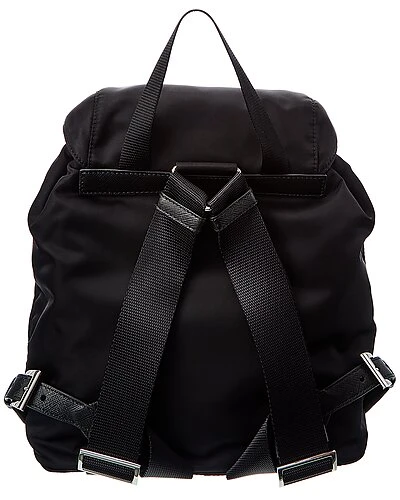 Prada Vela Nylon & Saffiano Leather Small Two-Pocket Backpack Women 4 Prada Vela Nylon & Saffiano Leather Small Two-Pocket Backpack Women - Image 2