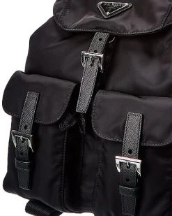 Prada Vela Nylon & Saffiano Leather Small Two-Pocket Backpack Women 8 Prada Vela Nylon & Saffiano Leather Small Two-Pocket Backpack Women -Fashionable Womens Clothing Store 1111336755 RLLD 3