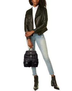 Prada Vela Nylon & Saffiano Leather Small Two-Pocket Backpack Women 9 Prada Vela Nylon & Saffiano Leather Small Two-Pocket Backpack Women -Fashionable Womens Clothing Store 1111336755 RLLD 4