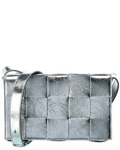 Bottega Veneta Cassette Maxi Intrecciato Leather Crossbody Women