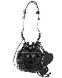 Balenciaga Le Cagole Leather Bucket Bag Women