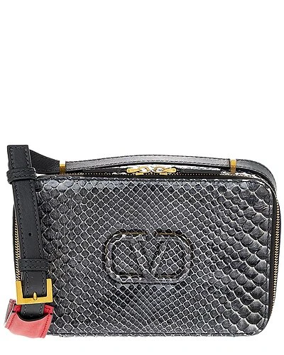 Valentino VSLING Snakeskin & Leather Crossbody Women 3 Valentino VSLING Snakeskin & Leather Crossbody Women