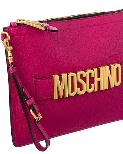 MOSCHINO Logo Leather Clutch Women 5 MOSCHINO Logo Leather Clutch Women - Image 3