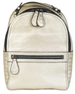 Bottega Veneta Metallic Leather Backpack Women