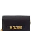 MOSCHINO Logo Canvas Wallet On Chain Women
