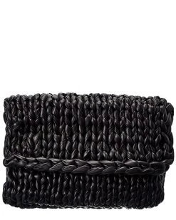 Michael Kors Collection Woven Leather Envelope Clutch Women