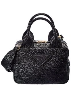 Prada Bauletto Leather Bowling Bag Women