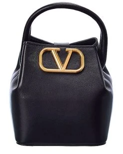 Valentino VLogo Leather Bucket Bag Women