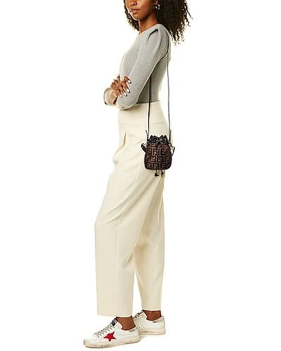 FENDI Mon Tresor Mini FF & Leather Bucket Bag Women 6 FENDI Mon Tresor Mini FF & Leather Bucket Bag Women - Image 4