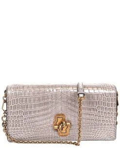 Bottega Veneta Snake-Embossed Leather Clutch Women
