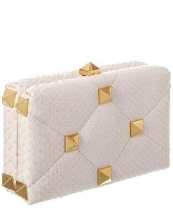 Valentino Roman Stud Python Clutch Women -Fashionable Womens Clothing Store 1160095243 RLLD 3