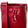 By Mario Valentino Karl Rope Guitar Leather Bucket Bag Women
