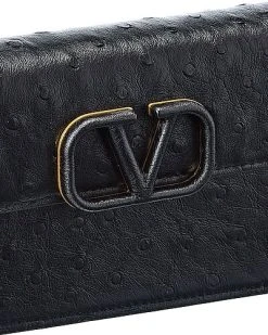Valentino VSLING Ostrich Leather Wallet On Chain Women -Fashionable Womens Clothing Store 1160222454 RLLD 3