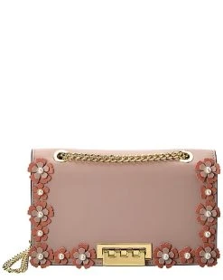 AC Zac Posen Earthette Floral Garden Mini Chain Leather Shoulder Bag Women