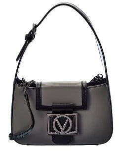 By Mario Valentino Vivien V Emblem Leather Shoulder Bag Women