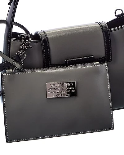 By Mario Valentino Vivien V Emblem Leather Shoulder Bag Women 5 By Mario Valentino Vivien V Emblem Leather Shoulder Bag Women - Image 3