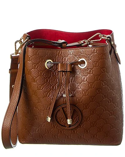 By Mario Valentino Karl Medallion Leather Bucket Bag Women 3 By Mario Valentino Karl Medallion Leather Bucket Bag Women