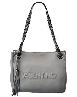 By Mario Valentino Luisa Embossed Leather Shoulder Bag Women