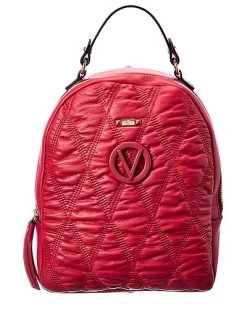 By Mario Valentino Roy Matelasse Leather Backpack Women