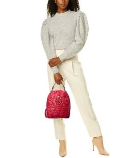 By Mario Valentino Roy Matelasse Leather Backpack Women -Fashionable Womens Clothing Store 1160316136 RLLD 4