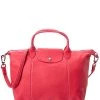 Longchamp Le Pliage Cuir Medium Leather Top Handle Tote Women