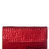 Terina Croc-Embossed Leather Clutch Women