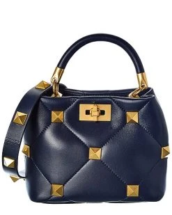 Valentino Roman Stud The Handle Small Leather Shoulder Bag Women