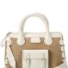 Chloé Edith Day Medium Linen & Leather Satchel Women