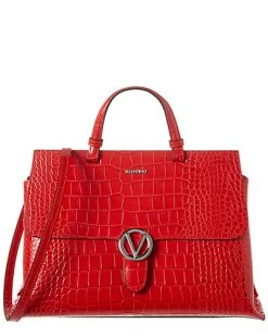 By Mario Valentino Olimpia Croc-Embossed Leather Satchel Women
