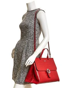 By Mario Valentino Olimpia Croc-Embossed Leather Satchel Women 7 By Mario Valentino Olimpia Croc-Embossed Leather Satchel Women -Fashionable Womens Clothing Store 1160488507 RLLD 3