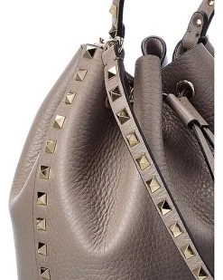 Valentino Rockstud Grainy Leather Bucket Bag Women -Fashionable Womens Clothing Store 1160492637 RLLD 3