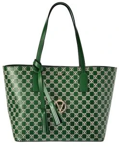 By Mario Valentino Soho Monogram Leather Tote Women