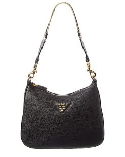 Prada Logo Leather Shoulder Bag Women