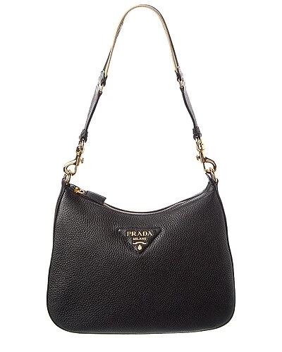 Prada Logo Leather Shoulder Bag Women 3 Prada Logo Leather Shoulder Bag Women