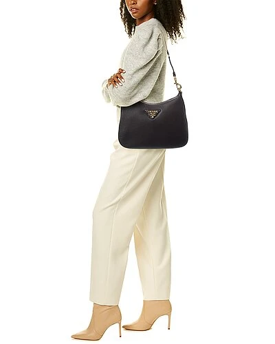 Prada Logo Leather Shoulder Bag Women 6 Prada Logo Leather Shoulder Bag Women - Image 4