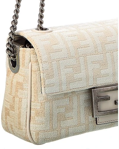 FENDI Baguette Midi FF Tapestry Shoulder Bag Women 5 FENDI Baguette Midi FF Tapestry Shoulder Bag Women - Image 3