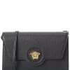 Versace La Medusa Long Leather Shoulder Bag Women