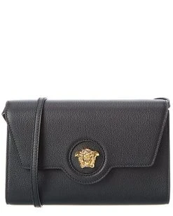 Versace La Medusa Long Leather Shoulder Bag Women