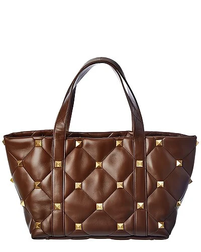 Valentino Roman Stud Leather Tote Women 3 Valentino Roman Stud Leather Tote Women