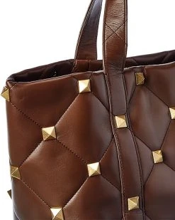 Valentino Roman Stud Leather Tote Women 8 Valentino Roman Stud Leather Tote Women -Fashionable Womens Clothing Store 1161065112 RLLD 3