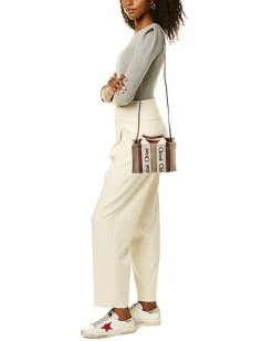 Chloé Woody Mini Canvas & Leather Tote Women 9 Chloé Woody Mini Canvas & Leather Tote Women -Fashionable Womens Clothing Store 1161404062 RLLD 4