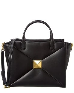 Valentino One Stud Medium Leather Tote Women