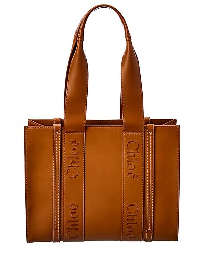 Chloé Woody Medium Leather Tote Women 4 Chloé Woody Medium Leather Tote Women - Image 2