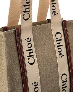 Chloé Woody Medium Canvas & Leather Tote Women -Fashionable Womens Clothing Store 1161495877 RLLD 3