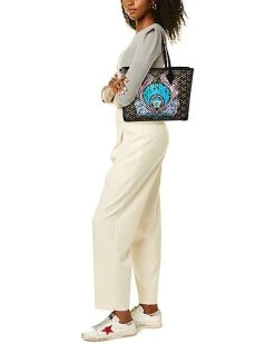 Versace La Greca Medusa Music Coated Canvas & Leather Tote Women -Fashionable Womens Clothing Store 1161527059 RLLD 4