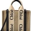 Chloé Woody Small Canvas & Leather Tote Women -Fashionable Womens Clothing Store 1161533477 RLLD 1
