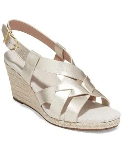 Cole Haan Rystal Leather Wedge Sandal Women