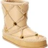 Valentino Roman Stud Leather & Shearling Boot Women -Fashionable Womens Clothing Store 1313101834 RLLD 1